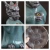 Creative Ceramic Chinese Dragon King Making Bows Stick Incense Holder Burner | Lulu Incense