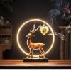 Red Monkey King Purple Clay and Wooden Foundation Incense Waterfall Burner with LED Light