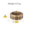 Delicate Zodiac Relief Small Chinese Tibetan Brass Bronze Incense Burner for Sale | Lulu Incense