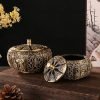 Delicate Detailed Pumpkin Carving Antique Style Copper Brass Incense Burner | Lulu Incense
