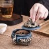 Resin Chinese Dragon and Horse Theme Incense Spiral Coil Burning Censer Holder