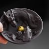 Classical Chinese Style Dual Dragons Playing with Pearl Incense Burner Backflow Waterfall | Lulu Incense