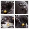 Classical Chinese Style Dual Dragons Playing with Pearl Incense Burner Backflow Waterfall | Lulu Incense