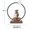 Electric Porcelain Buddha and Lotus Backflow Waterfall Incense Burner Holder with LED Lighting | Lulu Incense