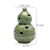 Green Wealthy Gourd Theme Ceramic Incense Cone Burner Holder | Lulu Incense