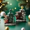 Ceramic Christmas Santa Claus Incense Burner Holder
