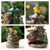 Resin Green and Yellow Mushroom House LED Christmas Incense Burning Holder | Lulu Incense