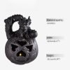 Elegant Purple Clay Dragon Play with Pearl Backflow Incense Holder | Lulu Incense