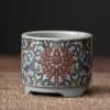 Ceramic Japanese Style Hand-Painted Lotus Incense Stick Burner Holder | Lulu Incense