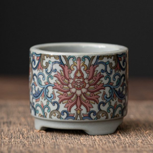 Ceramic Japanese Style Hand-Painted Lotus Incense Stick Burner Holder | Lulu Incense