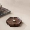 Handmade Walnut Cherry Blossom Shaped Wood Sticks Incense Burner | Lulu Incense