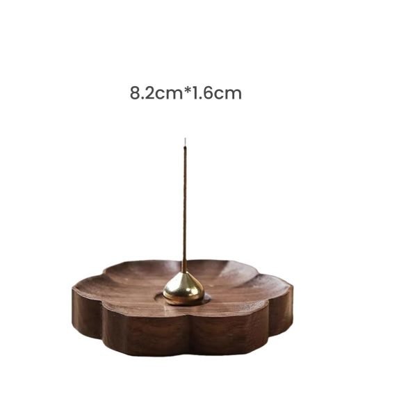 Handmade Walnut Cherry Blossom Shaped Wood Sticks Incense Burner | Lulu Incense