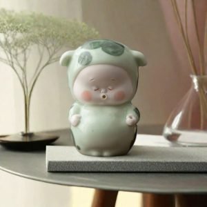 Handpainted Unique Cute Kid Doll Ceramic Incense Stick Burner Holder