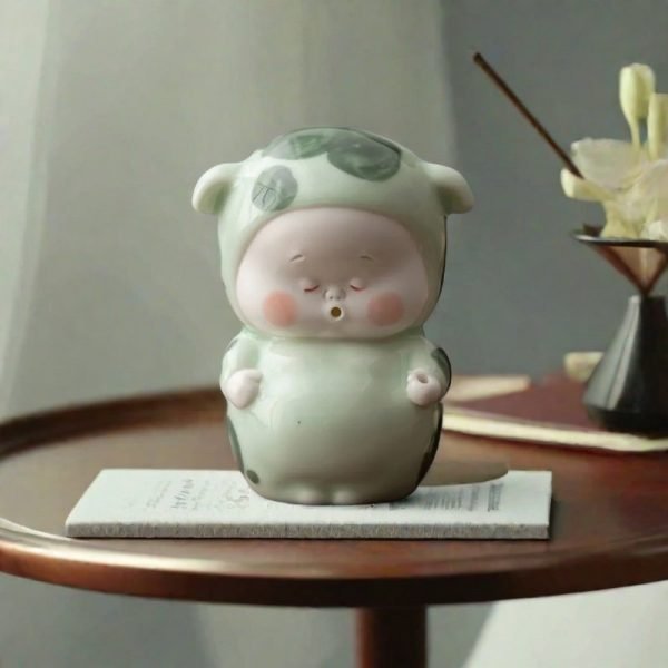 Handpainted Unique Cute Kid Doll Ceramic Incense Stick Burner Holder