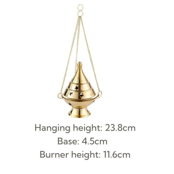 Hanging Indian Antique Brass Incense Burner for Sale