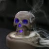 Handmade Ceramic Halloween Yellow Pumpkin Shaped Smoke Backflow Incense Cone Burner | Lulu Incense