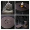 Handmade Ceramic Halloween Yellow Pumpkin Shaped Smoke Backflow Incense Cone Burner | Lulu Incense