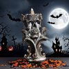 Horrible Skeleton Halloween Resin Backflow Incense Cone Burner Holder