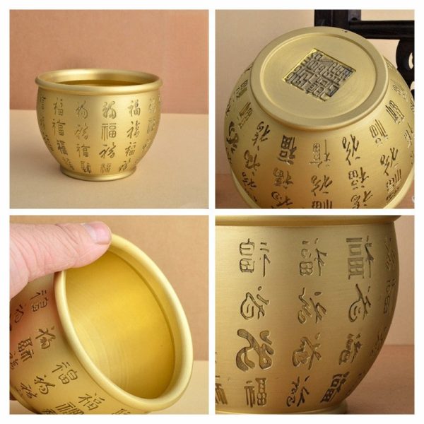 Hundred Blessings Design Chinese Copper Incense Burner Antique | Lulu Incense