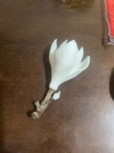 Ceramic White and Pink Magnolia Flower Bud Shape Stick Incense Burner Holder photo review