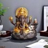 Indian Elephant Buddha Purple Clay Ceramic Backflow and Waterfall Incense Burner