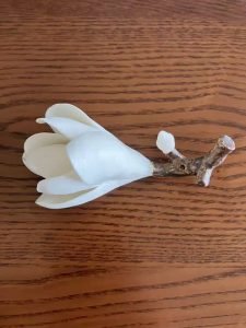 Ceramic White and Pink Magnolia Flower Bud Shape Stick Incense Burner Holder photo review