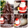 Large Blue and Brown Christmas Tree and Santa Claus Waterfall Backflow Incense Burner | Lulu Incense