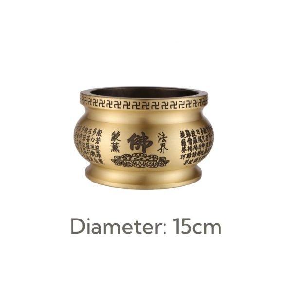 Large Buddha Zen Scriptures Antique Buddha-Like Brass Incense Burner Holder | Lulu Incense