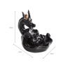 Elegant Purple Clay Dragon Play with Pearl Backflow Incense Holder | Lulu Incense
