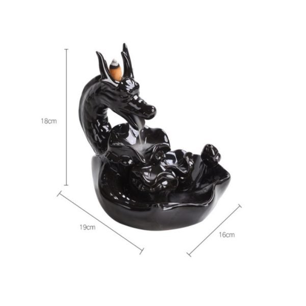 Elegant Purple Clay Dragon Play with Pearl Backflow Incense Holder | Lulu Incense