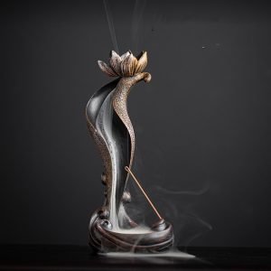 Unique Large Vintage Lotus Smoke Backflow and Waterfall Incense Burner for Sale | Lulu Incense