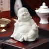 Laughing Seated Maitreya Buddha Incense Stick Burner Holder Indicating Good Luck