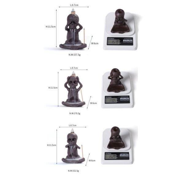 Resin Ghost Pumpkin Shaped Backflow Incense Burner for Halloween Holiday | Lulu Incense