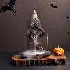 Little Ghost Skeleton Halloween Purple Clay Incense Backflow Holder for Sale -variation A