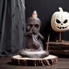 Little Ghost Skeleton Halloween Purple Clay Incense Backflow Holder for Sale- variation C
