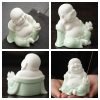 Laughing Seated Maitreya Buddha Incense Stick Burner Holder Indicating Good Luck | Lulu Incense
