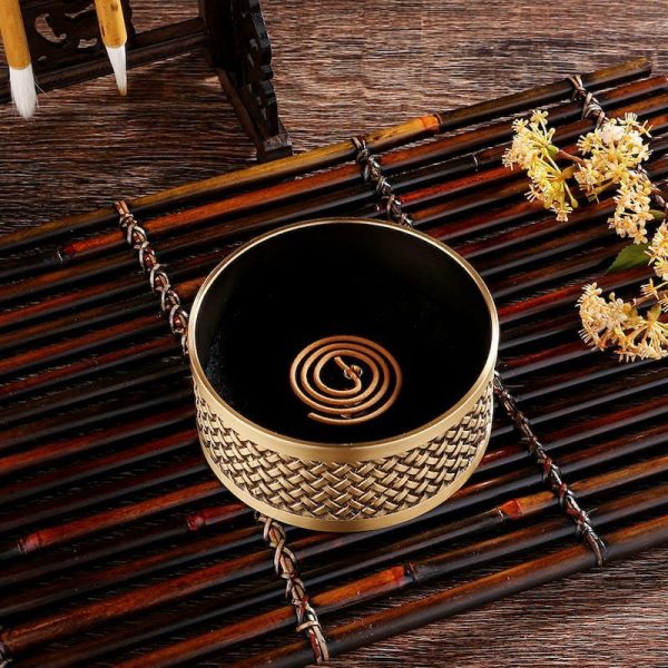 Large Mesh Pattern Bowl Copper Incense Burner for Sale | Lulu Incense