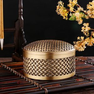 Large Mesh Pattern Bowl Copper Incense Burner for Sale | Lulu Incense