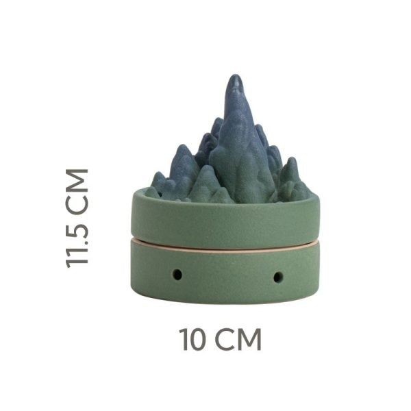 Japanese Style Vintage Mountain Landscape Shape Cone Incense Burner Holder | Lulu Incense