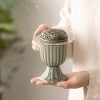 Pedestal Flower Rim Ceramic Incense Cone Burner Holder for Sale | Lulu Incense