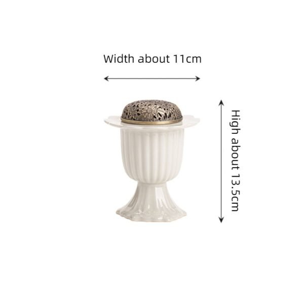 Pedestal Flower Rim Ceramic Incense Cone Burner Holder for Sale | Lulu Incense