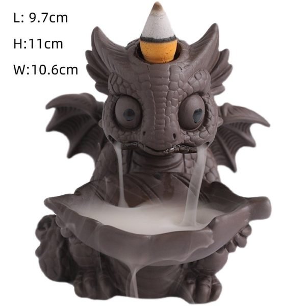 Quirky Dinosaur Dragon Ceramic Waterfall Backflow Incense Burner | Lulu Incense