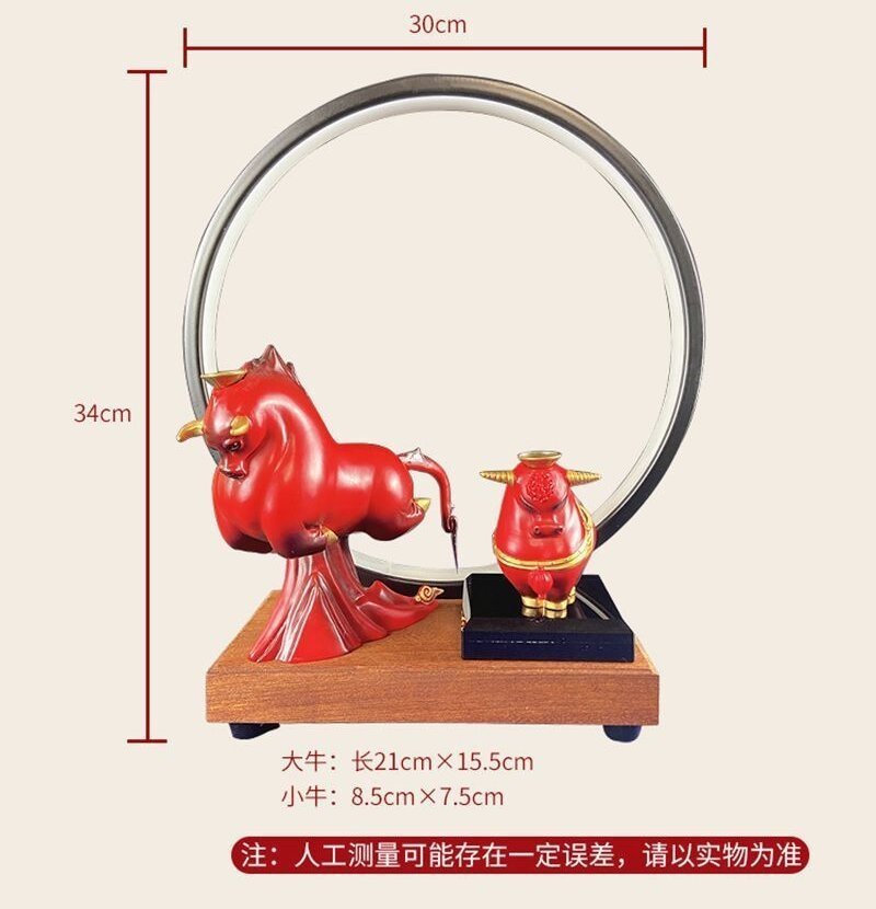 Red Cow Resin Backflow Scent Incense Burner With Electric Led Lighting Red Cow Resin Backflow Scent Incense Burner with Electric LED Lighting | Lulu Incense
