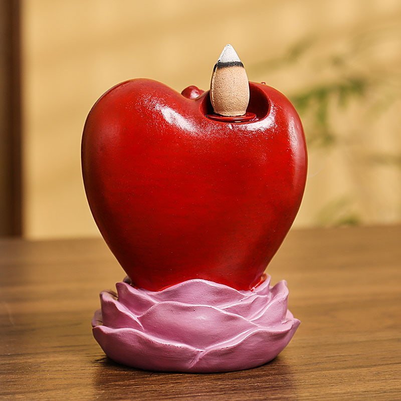 Blue Ceramic Hugging Couple Heart Waterfall Backflow Incense Burner for Valentine's Day Blue Ceramic Hugging Couple Heart Waterfall Backflow Incense Burner for Valentine's Day