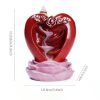 Blue Ceramic Hugging Couple Heart Waterfall Backflow Incense Burner for Valentine's Day
