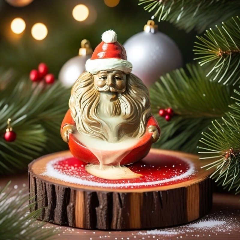 Red and Brown Ceramic Santa Claus Incense Burner Holder Christmas-red one Red and Brown Ceramic Santa Claus Incense Burner Holder Christmas-red one