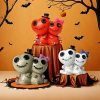 Resin Double Heart-Headed Colorful Voodoo Doll Cone Incense Burner Holder for Halloween Holiday