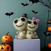 Resin Double Heart-Headed Colorful Voodoo Doll Cone Incense Burner Holder for Halloween Holiday