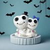Resin Double Heart-Headed Colorful Voodoo Doll Cone Incense Burner Holder for Halloween Holiday