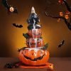 Resin Ghost Pumpkin Shaped Backflow Incense Burner for Halloween Holiday